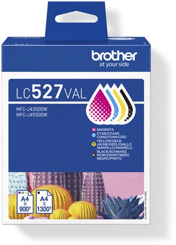 Inktcartridge Brother LC-527 zwart + 3 kleuren