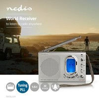Wereldradio Nedis met wekker RDWR1000GY-5