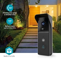 Videodeurbel Nedis Smartlife Wifi 3MP Full HD 1296p zwart-4