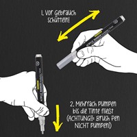 Acrylmarker Online lettering 5 breedtes zilver-4