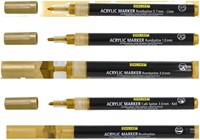 Acrylmarker Online lettering 5 breedtes goud-2