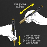 Acrylmarker Online lettering 5 breedtes goud-4