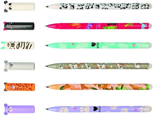 Gelschrijver Online Magixx cap animal 0.7mm assorti-3