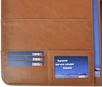 Schrijfmap DESQ A4 kunstleder bruin-2