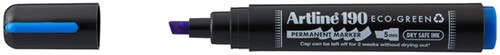 Permanent marker Artline 190  Dry Safe Eco schuin 2-5mm blauw