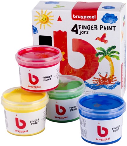 Vingerverf Bruynzeel Kids set à 4 kleuren-2