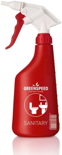 Sprayflacon Greenspeed sanitair 650ml leeg rood