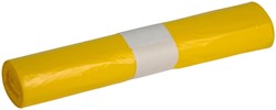 Afvalzak Propsac HDPE T25 70x110cm 120L geel  rol à 20 stuks