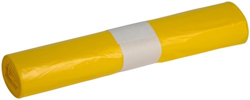 Afvalzak Propsac HDPE T25 70x110cm 120L geel  rol à 20 stuks