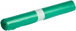 Afvalzak Propsac HDPE T23 58x100cm 70L groen rol à 25 stuks