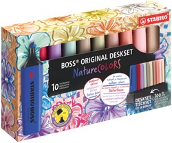Markeerstift STABILO Boss Wildflower & Nature Colors ass deskset 10st