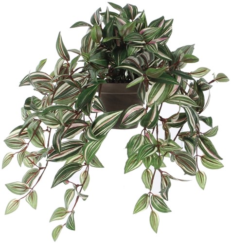Kunstplant Mica Tradescantia hangend groen Ø25 45cm