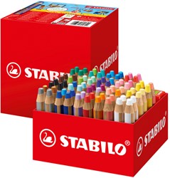 Kleurpotloden STABILO 882 woody 3 in 1 incl 4 slijpers classpack 76st