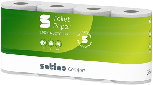 Toiletpapier Satino MT1 Comfort 2-laags 400 vel wit 067490