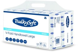 Handdoek BulkySoft Classic v-vouw 2-laags 240x210mm 12x250 vel wit 84584