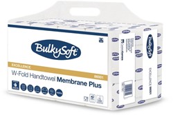 Handdoek BulkySoft Excellence w-vouw 3-laags 205x420mm 12x75 vel wit 86001