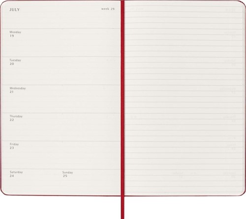 Agenda 2027 Moleskine 12M Planner Weekly 7dagen/1pagina large hc scarlet red-3