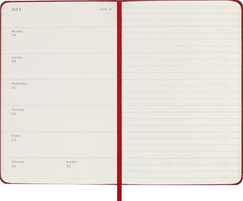 Agenda 2027 Moleskine 12M Planner Weekly 7dagen/1pagina pocket hc scarlet red-3