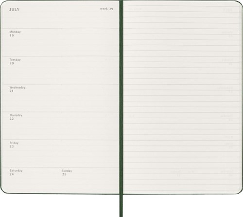 Agenda 2027 Moleskine 12M Planner Weekly 7dagen/1pagina large hc myrtle green-3
