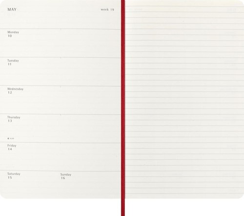 Agenda 2027 Moleskine 12M Planner Weekly 7dagen/1pagina large sc scarlet red-3