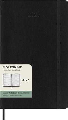 Agenda 2027 Moleskine 12M Planner Weekly 7dagen/1pagina large sc black