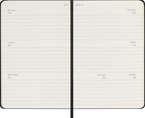 Agenda 2027 Moleskine 12M Planner Weekly 7dagen/2pagina's pocket hc black-3