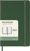 Agenda 2027 Moleskine 12M Planner Weekly 7dagen/1pagina pocket hc myrtle green