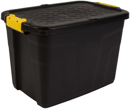 Opbergbox Bankers Box 60L met handgrepen robuust zwart