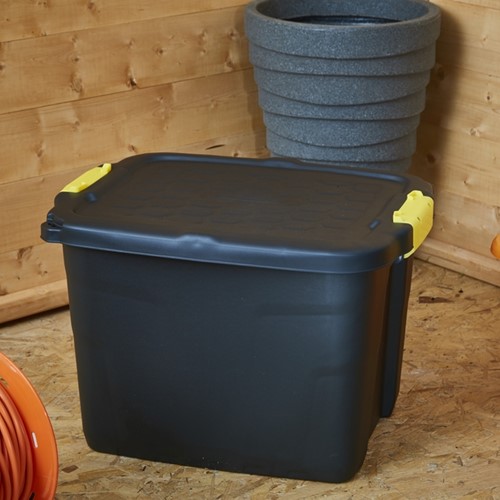 Opbergbox Bankers Box 42 liter met handgrepen robuust zwart-3