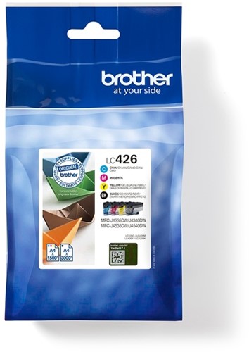 Inktcartridge Brother LC-426VAL zwart + 3 kleuren