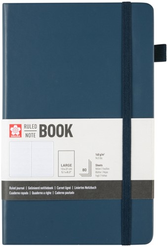 Notitieboek Sakura large 130x210mm lijn hard cover donker indigo
