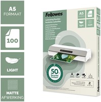 Lamineerhoes Fellowes A5 light 50% gerecycled mat 100stuks-2