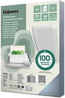 Voorblad Fellowes A4 PET 250micron recycled 100 stuks