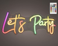 Ledbord Lumineo indoor USB neon Let's Party led Colour change effects-3