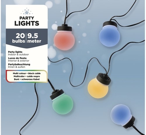 Partylight Lumineo led outdoor 20 bollen 950cm assorti
