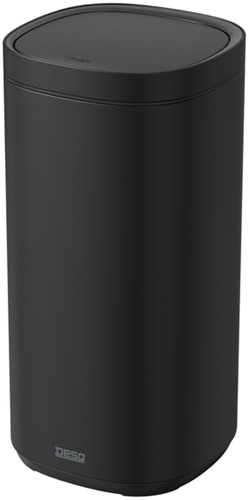 Afvalbak Desq Touch 50 liter RVS zwart