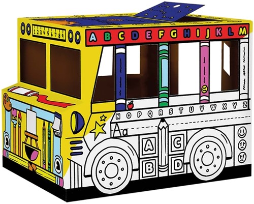 Kartonnen Speelbus Bankers Box Play inkleurbaar