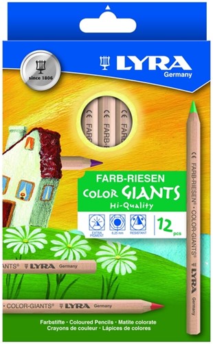 Kleurpotlood LYRA Color Giants Nature set à 12 kleuren