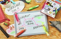 Whiteboardpotlood STABILO MARKdry etui à 4 neon kleuren-3