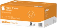 Handdoek Satino PT3 HiCycle v-vouw 2-laags 250x230mm 20x160 vel wit 278500-3