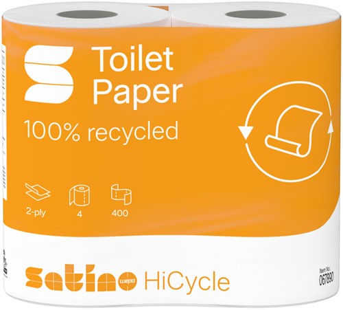 Toiletpapier Satino MT1 HiCycle 2-laags 4x200 vel wit 067890-2