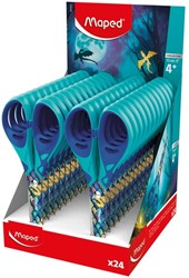 Schaar Maped Dragon 13cm display à 24 stuks blauw