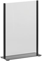 Kaarthouder Europel metaal met acryl bord A4 zwart