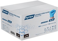 Handschoen Hynex nitril L blauw 5gr extra sterk 100 stuks-1