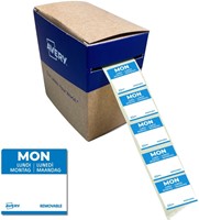 Etiket Avery HACCP maandag-blauw 25x25mm 1000 stuks
