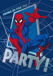 Wenskaart Hallmark uitnodiging Spiderman pak à 6 stuks