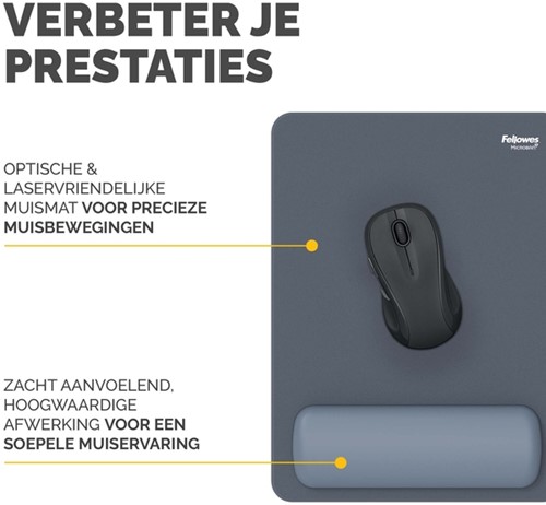 Muismat met polssteun Fellowes Breyta XL blauw-3