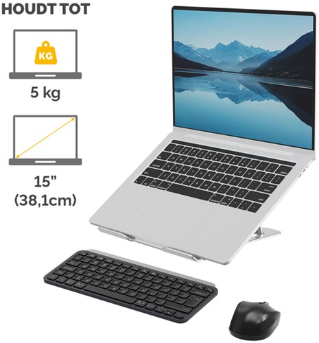 Laptopstandaard Fellowes Alumia zilver-2