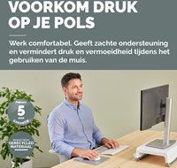 Muismat met polssteun Fellowes Breyta grijs-1