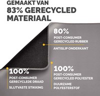 Muismat Fellowes Breyta XL grijs-2